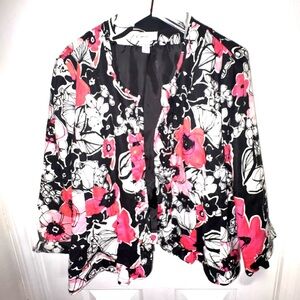 Kim Rogers Black and White Floral Top